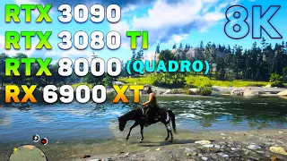 RTX 3090 vs RTX 3080 Ti vs RTX 8000 vs RX 6900 XT | Red Dead Redemption 2 in 8K