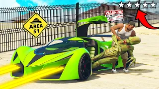 ROBANDO COCHES DEL AREA 51 EN GTA 5 👽⚠️