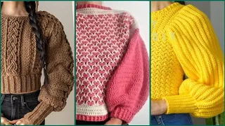 outstanding crochet balloon sleeves cardigan designs/most stylish sleeves patterns of balloon sleeve