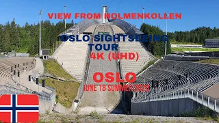 4K (UHD)-OSLO SIGHTSEEING TOUR 26/ HOLMENKOLLEN VIEW/NORWAY/ TRAVEL GUIDE /SKI RECREATION AREA