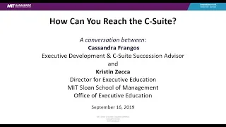 How Can You Reach the C-Suite?