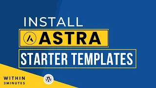 How To Install Astra Starter Templates 2024 | Free Astra Theme Starter Templates Plugin Tutorial