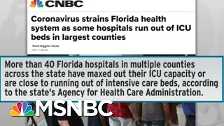 Officials Begin To Roll Back Reopenings As COVID-19 Cases Explode | Rachel Maddow | MSNBC