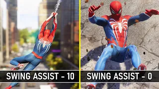 Marvel's Spider-Man 2 | Swing Assist 10 vs Swing Assist 0 | Gameplay Comparison