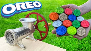 EXPERIMENT COLORFUL OREO VS MEAT GRINDER