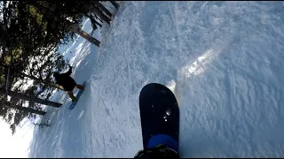 first day at breck *snowboarding*