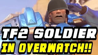 TF2 SOLDIER IN OVERWATCH!?!  | Overwatch Gameplay (Pharah No Abilities)