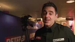 Ronnie O'Sullivan "It's great to do well in this tournament."