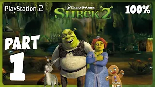 Shrek 2 (PS2) - Part 1 'Level 1: Shrek's Swamp' 100% HD Co-Op Walkthrough - No Commentary