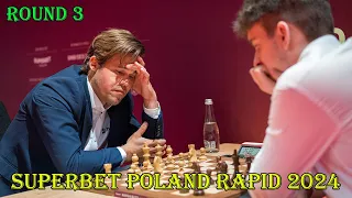 GOOD DEFENSE!! Magnus Carlsen vs Jan-Krzysztof Duda || Superbet Poland Rapid 2024 - R3