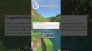 Pomysły, które mogą być w Minecraft SZKLANE DRZWI #shorts