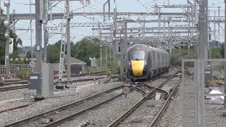 GWR class 800 passes Reading on test to London Paddington 26/06/17