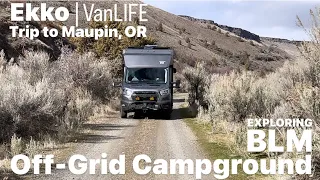 EKKO VAN | OFF-GRID CAMPGROUND | MAUPIN, OR | OASIS CAMPGROUND ON BLM | WINNEBAGO EKKO | RV |VANLIFE