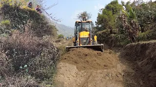 Mountain Villagers Waiting for their Budget Constraint Narrow Road Completion with JCB