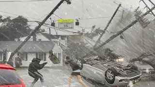 Scary Wind Storm destroys Alabama! After the Tornado in Texas, the storm moved into Alabama, USA