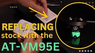 How to replacing the Sony PS-HX500 stock cartridge with the AT-VM95E