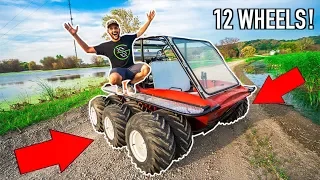 I Bought a HOMEMADE 12 WHEEL ATV for My FARM!!!! (It Floats!)