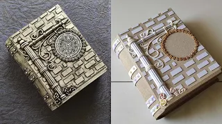 How to make an amazing BOOK BOX / DIY cardboard || Cardboard art do it yourself || Jewellery box DIY