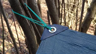 Camping Wilderness Survival Tips - Tension Locking Knot to Setup a Tarp / Building a Shelter