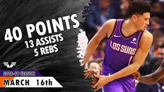 Devin Booker - 2019.03.16 - Suns vs Pelicans - 40 Pts, 13 Asts, 5 Rebs