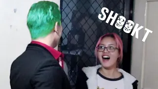 Surprised my fiancee with Joker Green Hair! (Bleached and Permanent Dyed!)