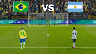 Brazil 🆚 Argentina - Final FIFA World Cup 2026 | Penalty Shootout | Neymar 🆚 Messi | PES Gameplay