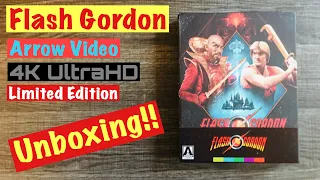 Flash Gordon Limited Edition Arrow Video 4K UltraHD Blu-Ray Unboxing!!