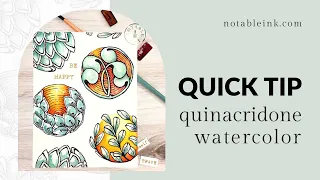 4 Minute Quick Tip: Quinacridone Watercolor