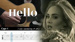 Hello - Adele - Fingerstyle Guitar TAB Chords