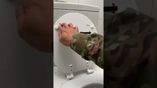 Man makes military toilet seat! #Shorts