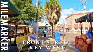 [4K] FRONT STREET - KEY WEST, FL - 4K Relaxing Tropical Scenic Walking Tour with Binaural 🎧