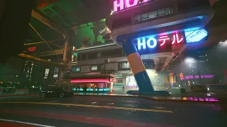 【4K HDR 60FPS】Cyberpunk Rainy Night Walk Japantown RTX 4090 Path Tracing Psycho