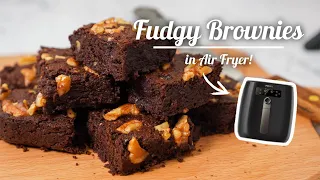 Air Fryer & Oven FUDGY CHOCOLATE BROWNIES | Easy, Small Batch, One Bowl Brownie Recipe