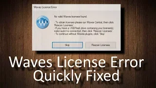 FIX Waves License Error: No valid Waves licenses found