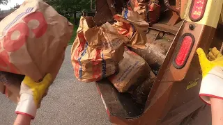 YARD WASTE DAY part 1 Gopro garbage man POV