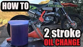 KTM 300 2-Stroke Oil Change!