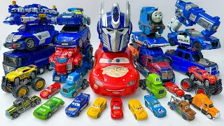 Mixing?! Disney Pixar Cars TRANSFORMERS Toys | BUMBLEBEE Revenge Police BARRICADE Lightning Fight