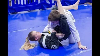 BJJ Girl Wins With "Hateful" Triangle Vs Boy