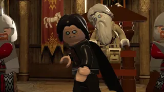 Gandalf frees Theoden King from Saruman (Lego Lord of the Rings)