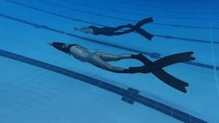 Amber Bourke DYNB 161m (and Kieran Wallace DYNB 159m) - Freediving NZ Pool Nats 2019