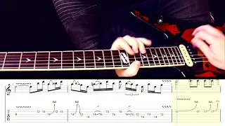 How to play 1 solo Michael Jackson and Slash - Give In To Me. Guitar Tab.