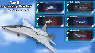 All Legendry Bomber Damage Test | Top 5 Best Bomber | Modern Warships