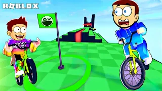 Roblox Obby But You're on a Bike 🚴 | Shiva and Kanzo Gameplay