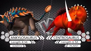 Ankylosaurus VS Centrosaurus Dinosaurs Colosseum Battle