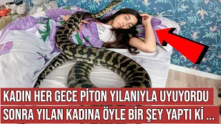 Kadın Her Gece Piton Yılanı İle Birlikte Uyuyordu, Sonra Yılan Öyle Bir Şey Yaptı ki