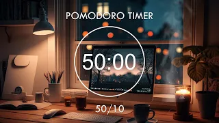 50/10 Pomodoro Timer • Study With Me • lofi music helps to focus on studying, Work ★︎ Focus Station