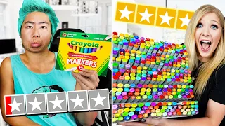 1 Star vs 5 Star Art Supplies with ZHC! - Challenge