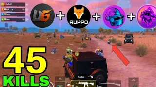 NEW WORLD RECORD 45 SQUAD KILLS!! | Ujjwal + Ruppo + Dwoz + Perro | PUBG MOBILE