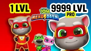 Talking Tom Hero Dash - All Bosses & All Heroes! 9999 LVL Hacking!