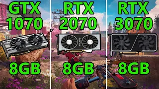 GTX 1070 vs RTX 2070 vs RTX 3070  - 10 Games tested on 1080p